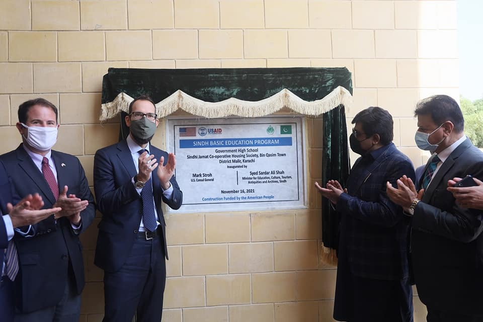 The United States and Sindh Government Inaugurate 77th New School Building